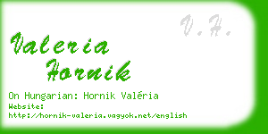 valeria hornik business card